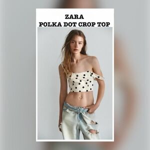Zara Polka Dot Crop Top